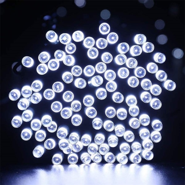 Geemoo Christmas Fairy Lights Mains Powered, 20M 200 LED String Lights Plug in with Timer, 8 Modes for Bedroom Indoor Outdoor Garden Christmas Xmas Tree Decorations (White)